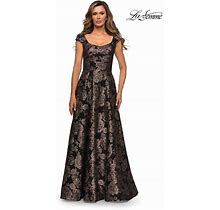 LA FEMME 27999 Size 12 Mother Of The Bride Black/Gold Dress