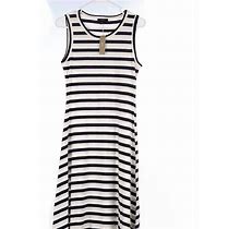 J.Crew $128 Petite High-Low Maxi Dress Navy Stripe Size PS AO479 NWT