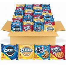 Oreo Original, Oreo Golden, Chips Ahoy! & Nutter Butter Cookie Snacks Variety Pack, 56 Snack Packs (2 Cookies Per Pack)