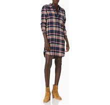 Goodthreads Women's Brushed Flannel Long-Sleeve Relaxed-Fit Popover Shirt Dress