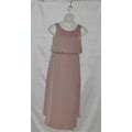 Boho Long Dress With Pleated Details Size S Rose