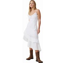 Cotton On Women's Milly Spliced Asymmetrical Midi Dress - White - Size 6
