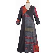 Aztec Pieced Print Dress - 3X