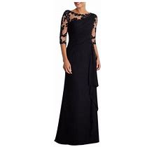 Aoochasliy Formal Dresses For Women Maxi Dresses Casual Round Neck Short Sleeve Solid Long Dress Summer Savings Clearance!