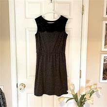 Loft Dresses | Ann Taylor Loft Petites Gray Sleeveless Dress | Color: Black/Gray | Size: S