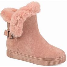 Journee Collection Womens Sibby Flat Heel Winter Boots | Pink | Regular 8 | Boots Winter Boots | Lightweight
