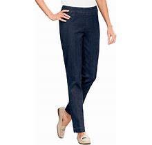 Blair Women's Slimsation® Tapered-Length Pants - Denim - 8 - Misses