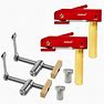 2/4/6Pcs Clamping Tool Kit, Woodworking Fast Hold Down Bench Dog Clamp, Woodworking Desktop Clip, Brass Fast Fixed Clip, Quick,Must-Have,Temu