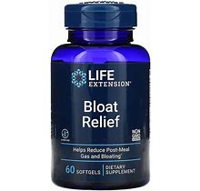 Life Extension Bloat Relief Help Reduce Post-Meal Gas Bloating 60 Gels Ginger