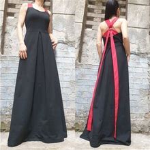 Unique Sophisticated Extravagant Dress/Open Back Dress/Long Kaftan Dress/Maxi Black Dress/Long Party Dress/Strapless Dress/Backless Dress