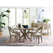 American Drew West Fork Aged Taupe Hardy Round Dining Room Set