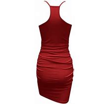 Womens Sweaters Fall 2023 Womens V Neck Long Sleeve Sweater Dress Fall Latern Sleeve Knit Flowy Short Mini Skater Dresses Red,M
