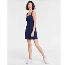 Women's Solid Ponte-Knit Mini Tank Dress, Created For Macy's - Intrepid Blue - Size 6