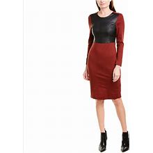 Bcbgmaxazria Dresses | Bcbgmaxazria Long Sleeve Sheath Dress, Size Xs | Color: Red | Size: Xs