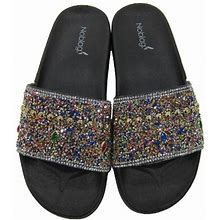 Noblag Glitter Sandals For Women's Slide Slip On Platform - Multi