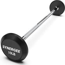 Synergee Fixed Barbell Pre Weighted Straight Steel Bar With Rubber Weights - Fixed Weight