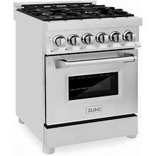 ZLINE 24" 2.8 Cu. Ft. Dual Fuel Range With Gas Stove And Electric Oven (RA24) (Stainless Steel)