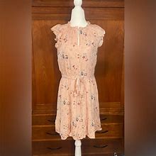 Loft Dresses | Ann Taylor Loft Pink Ruffled Dress Size Small | Color: Pink/Red | Size: S
