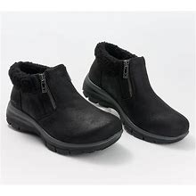 Skechers Easy Going Water Repellent Vegan Ankle Boots - Social, Size 6-1/2 Medium, Black
