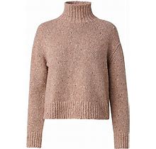Akris Women's Brown Tweed Turtleneck Sweater