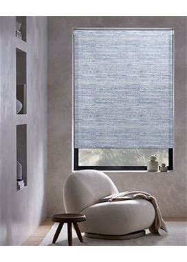 Custom Roller Shades. Material: Mosaic, Color: Blue