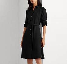 Ralph Lauren Fit-And-Flare Shirtdress In Polo Black
