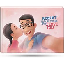 Valentine's Day Personalized Love Book -10 Reasons Why I Love You- Perfect Gift For Boyfriends, Husbands, Partners & Couples - Hooray Heroes