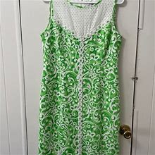 Jessica Howard J Howard Dress, Size 10, Like New Condition, Green And White - Women | Color: Green | Size: M