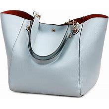 Pahajim Tote Handbags For Women Large Capacity Work Pu Leather Bucket