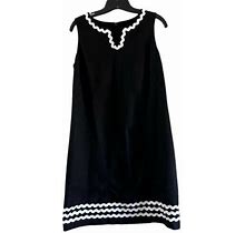 Talbots Women's Black Sleeveless Casual Sheath Dress Size 8 Petite