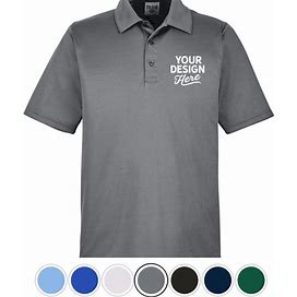 Custom Men's Team 365 Zone Performance Polo Shirt In Sport Graphite Size XL Polyester | Rushordertees | Sample