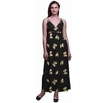 Bimba Butterfly Ladies Long Summer Sleeveless Tye Dye Print Casual Maxi Beach Dress-X-Small