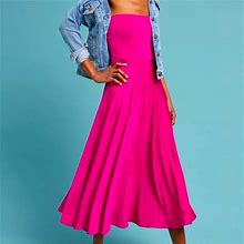 Anthropologie Dresses | Anthropologie Maeve Penny Stylish, Dazzling & Trendy Raspberry Midi Dress | Color: Pink | Size: Xs