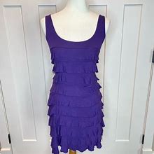 Connected Apparel Dresses | Connected Apparel Layered Ruffle Dress Small | Color: Purple | Size: S