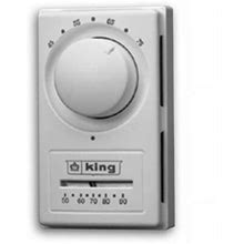 King Electric K601tr Single Pole Wall Stat Thermostat With Thermometer, White - 22A