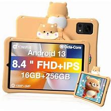 T20 Mini Kids Tablet Android 13 Tablet Octa Core, 8.4 Inch Tablet For Yellow