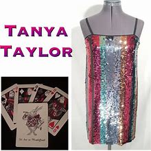 Tanya Taylor Dresses | Tanya Taylor Erykah Sequin Stripe Rainbow Dress Taylor Swift Eras Tour | Color: Black | Size: 2