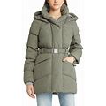 Canada Goose Marlow Water Repellent Belted 750 Fill Power Down Coat In Sagebrush-Armoise At Nordstrom, Size Large