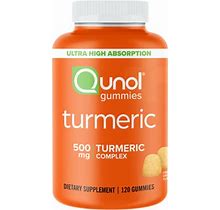 Qunol Turmeric Curcumin Gummies 500Mg, Ultra High Absorption, Joint Support Herbal Supplement, 120 Count