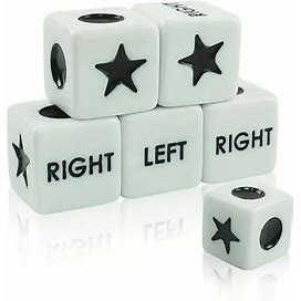 6Pcs Dice For Left Right Center Game, Funny Dice For LRC Game, Board Games Accessories,Temu