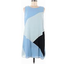 Vince Camuto Casual Dress: Blue Dresses - Women's Size Medium Petite