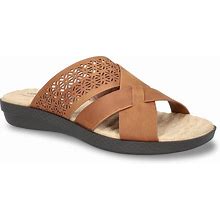 Easy Street Wide Width Coho Wedge Sandal | Women's | Tan | Size 7 | Sandals
