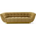 Arabella, Glam Mustard And Gold Fabric Sofa, Gold/Mustard, Sofas, By V.S.D Furniture