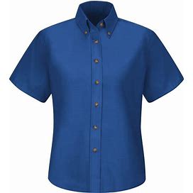 Red Kap Women's SP81 Poplin Dress Shirt - Short Sleeve - Royal Blue - 20 -