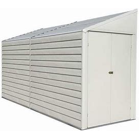 Arrow Storage Products 4 X 10 ft Steel Storage Shed Pent Roof Eggshell