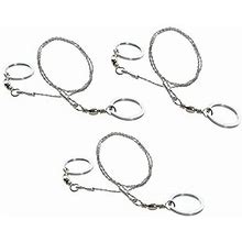 Bluestraw Survival Wire Saws Hand Pocket Steel Chain Wire Saw Camping Saw Ideal Outdoor Emergency Rescue Gear Kit For Camping Hiking Hunting, Pack Of 3