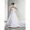 A-Line Split-Front Wedding Dress With Beading