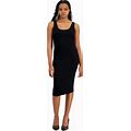 Bar Iii Women's Sleeveless Midi Bodycon Dress, Created For Macy's - Deep Black - Size S