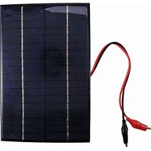 Hot-4.2W 18V Solar Cell Polycrystalline Solar Panel+Crocodile Clip For Charging 12V Battery 200x130x3mm