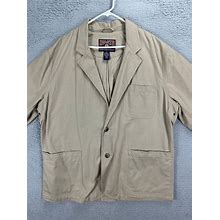 Duluth Trading Co Blazer Mens XL Tan Workwear Sport Coat Canvas Jacket 2-Button